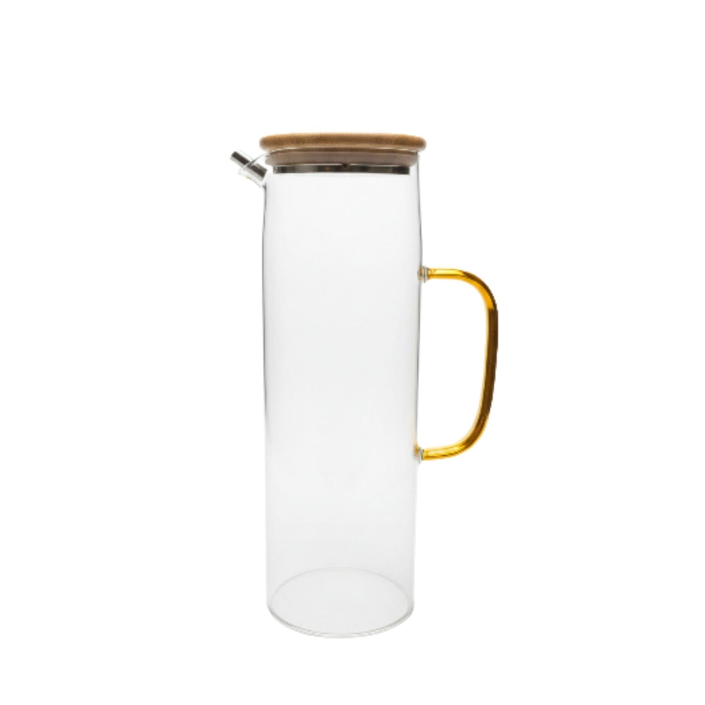 Tall Glass Top Teapot 1.5L Heat Resistant Tea Pot On White Background