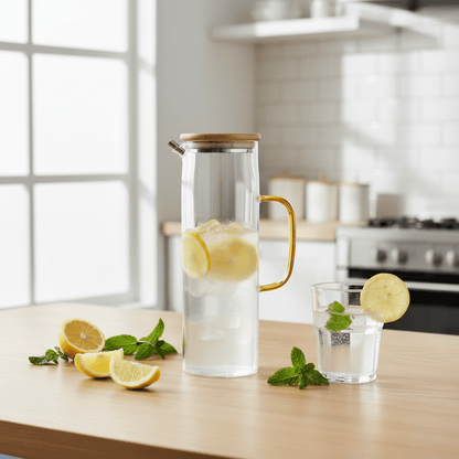 Tall Glass Top Teapot 1.5L Heat Resistant Tea Pot Lifestyle