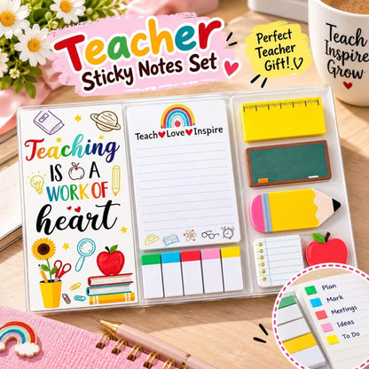 Teacher Sticky Note Set – Teacher Appreciation Stationery Gift