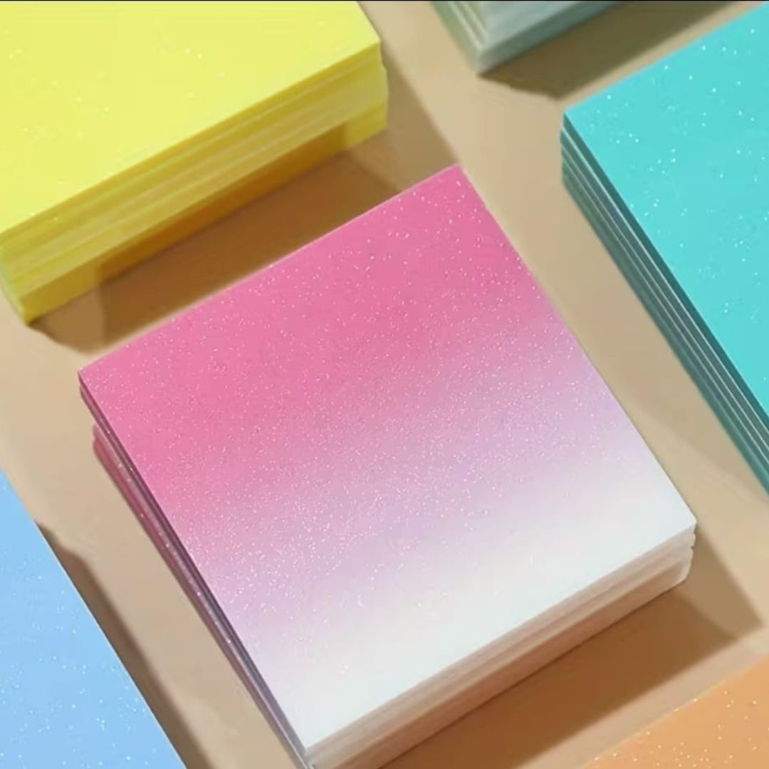 Transparent Glitter Ombre Sticky Note