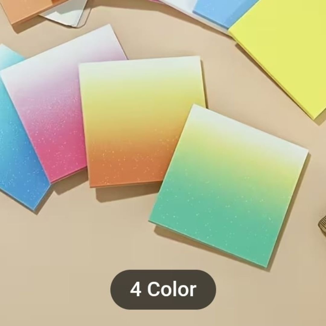 Transparent Glitter Ombre Sticky Note
