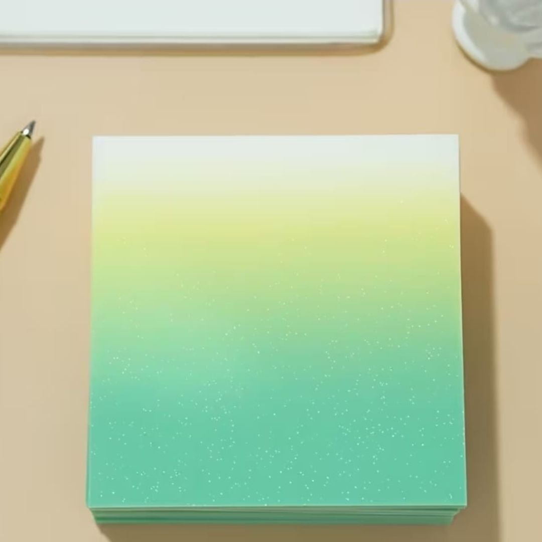Transparent Glitter Ombre Sticky Note