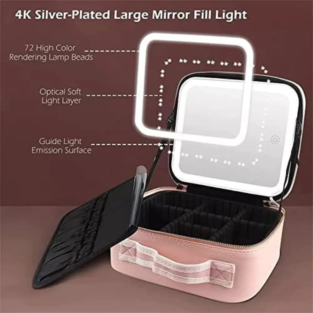 Travel Make Up Case With Led Mirror