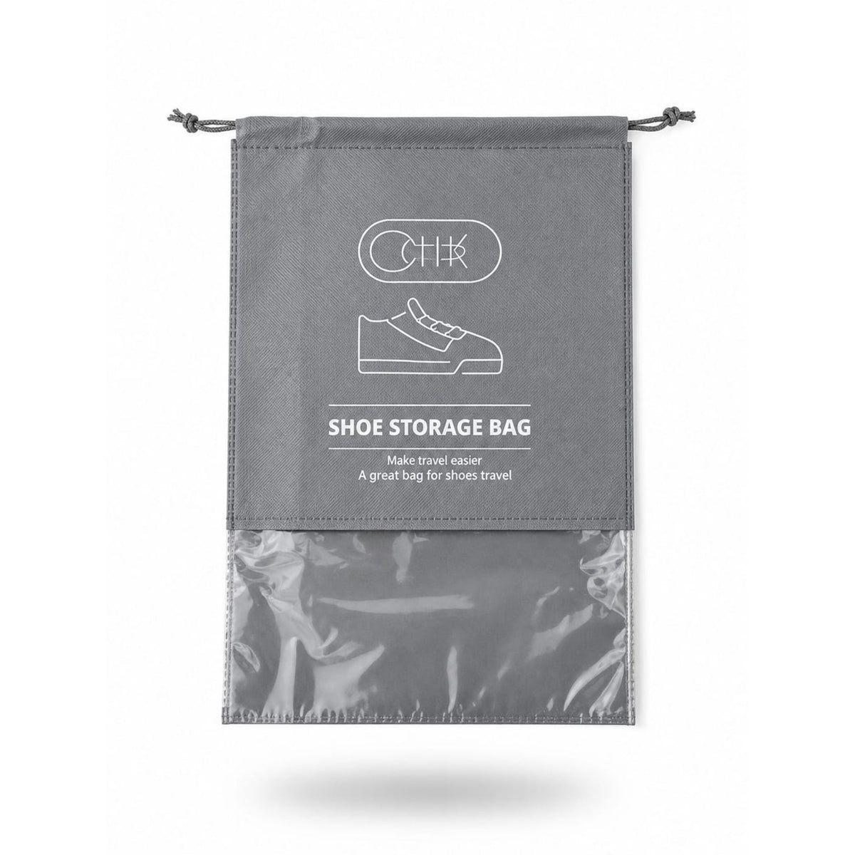 Travel Shoe Organizer – Portable Shoe Storage Bag - Grey