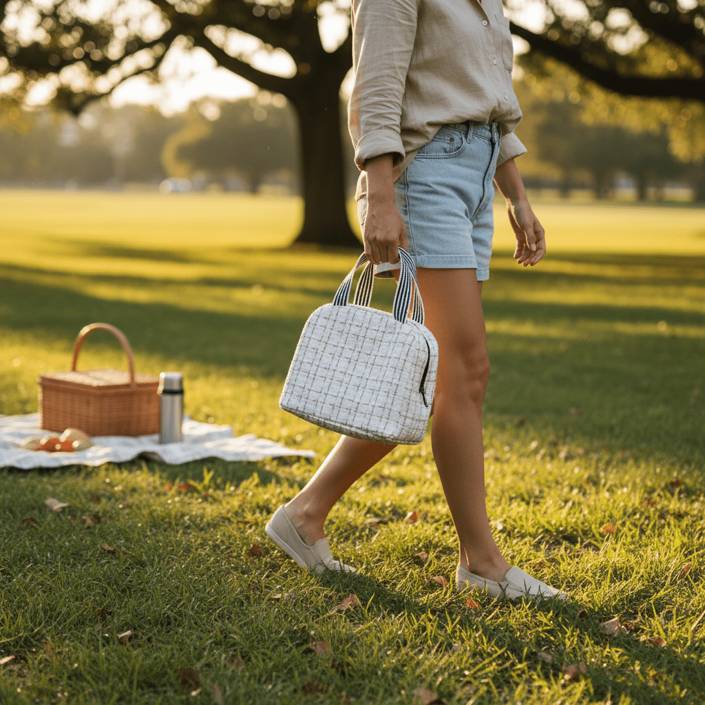 Tweed Insulated Lunch Bag