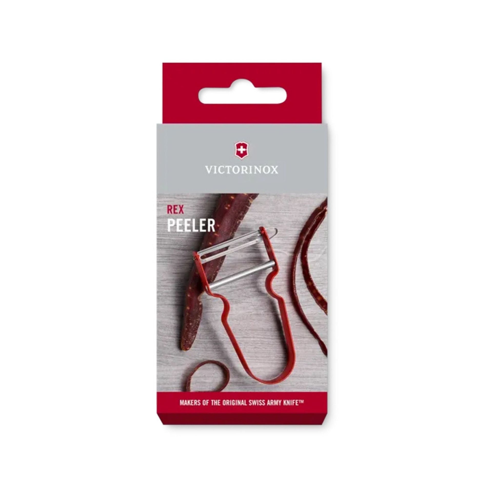 Victorinox Red Aluminum Straight - Edge Rex Peeler