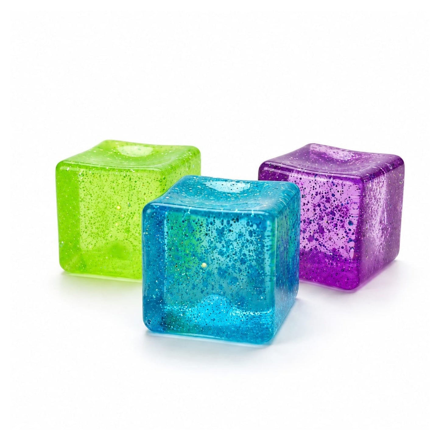 Viral Slow Rising Squishy Cube – Stress Relief Fidget Toy - Glitter Square