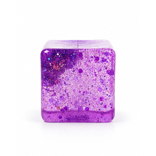 Viral Slow Rising Squishy Cube – Stress Relief Fidget Toy - Glitter Square
