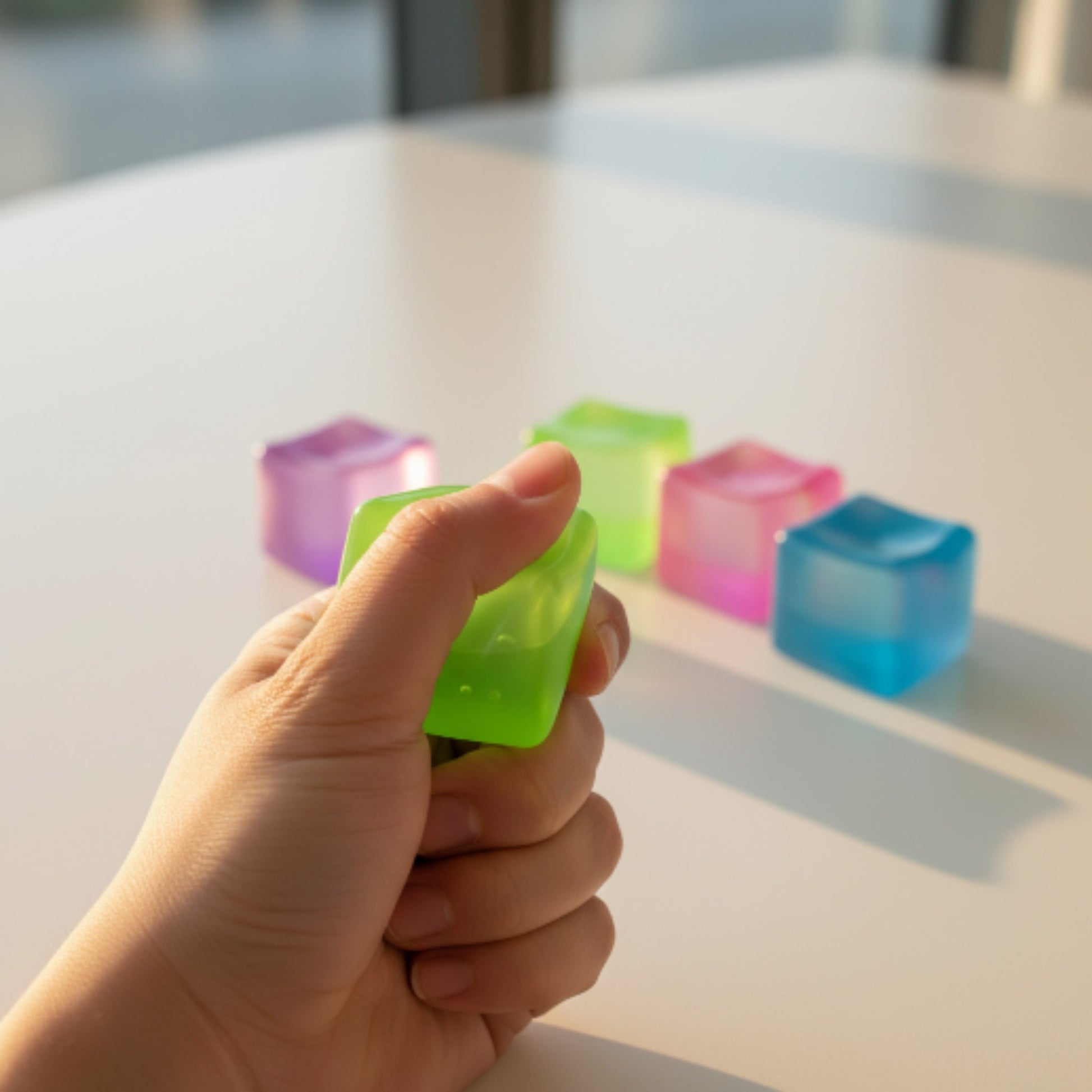 Viral Slow Rising Squishy Cube – Stress Relief Fidget Toy - Plain Cube