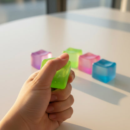 Viral Slow Rising Squishy Cube – Stress Relief Fidget Toy - Plain Cube