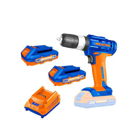 Wadfow Lithium - Ion Cordless Drill 35NM with 2 x 1.5AH Batteries and Charger (20v)