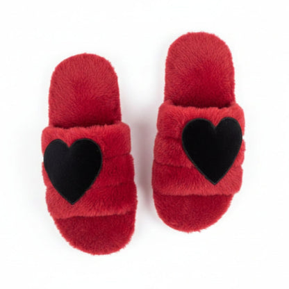 Warm Heart Slippers - Red