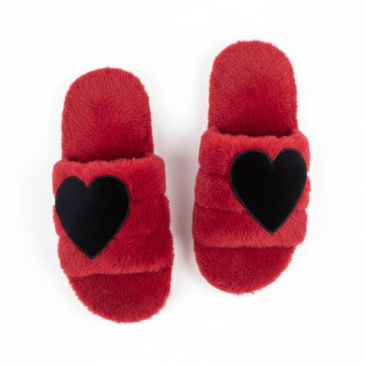 Warm Heart Slippers - Red