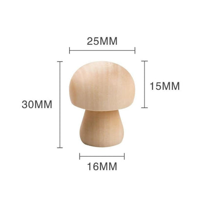 Wooden 6pc DIY Mushroom