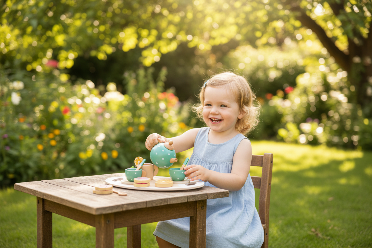 Wooden Afternoon Tea Set
