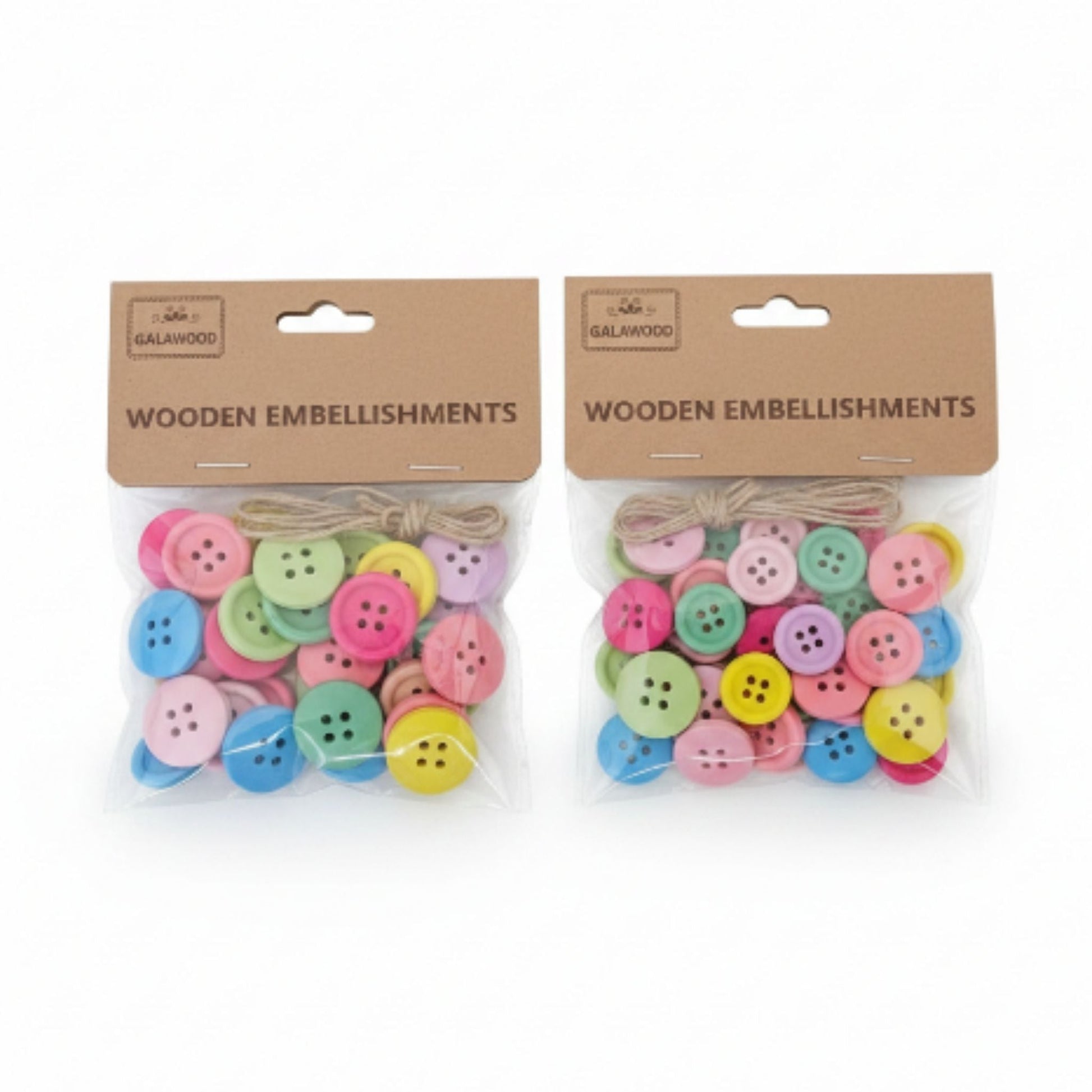Wooden Buttons With String