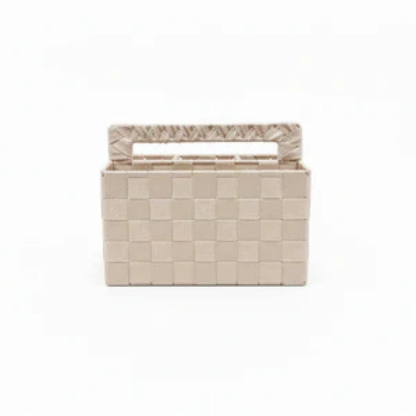 Woven Divided Storage Oragnizer With Handle 25x17x19cm