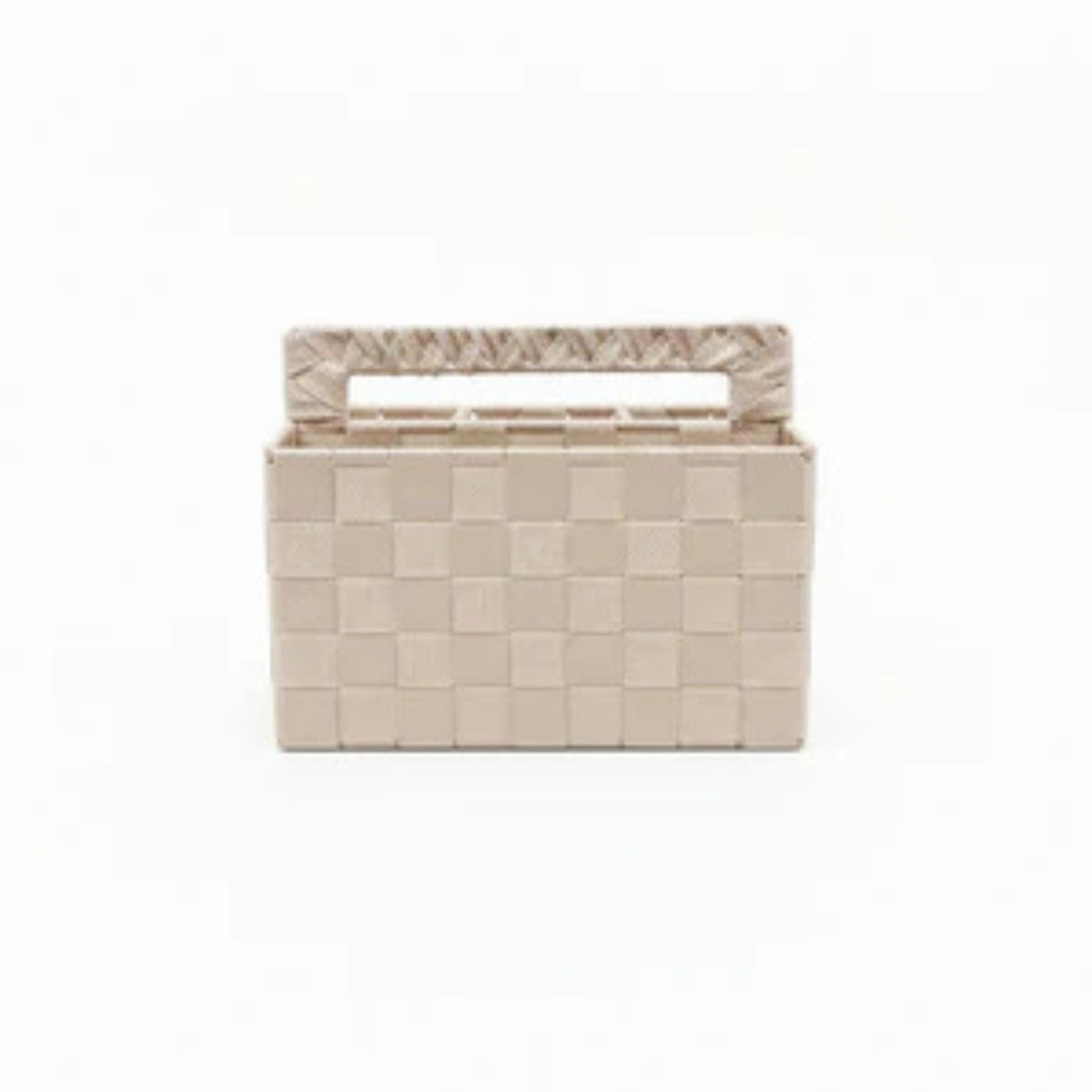 Woven Divided Storage Oragnizer With Handle 25x17x19cm