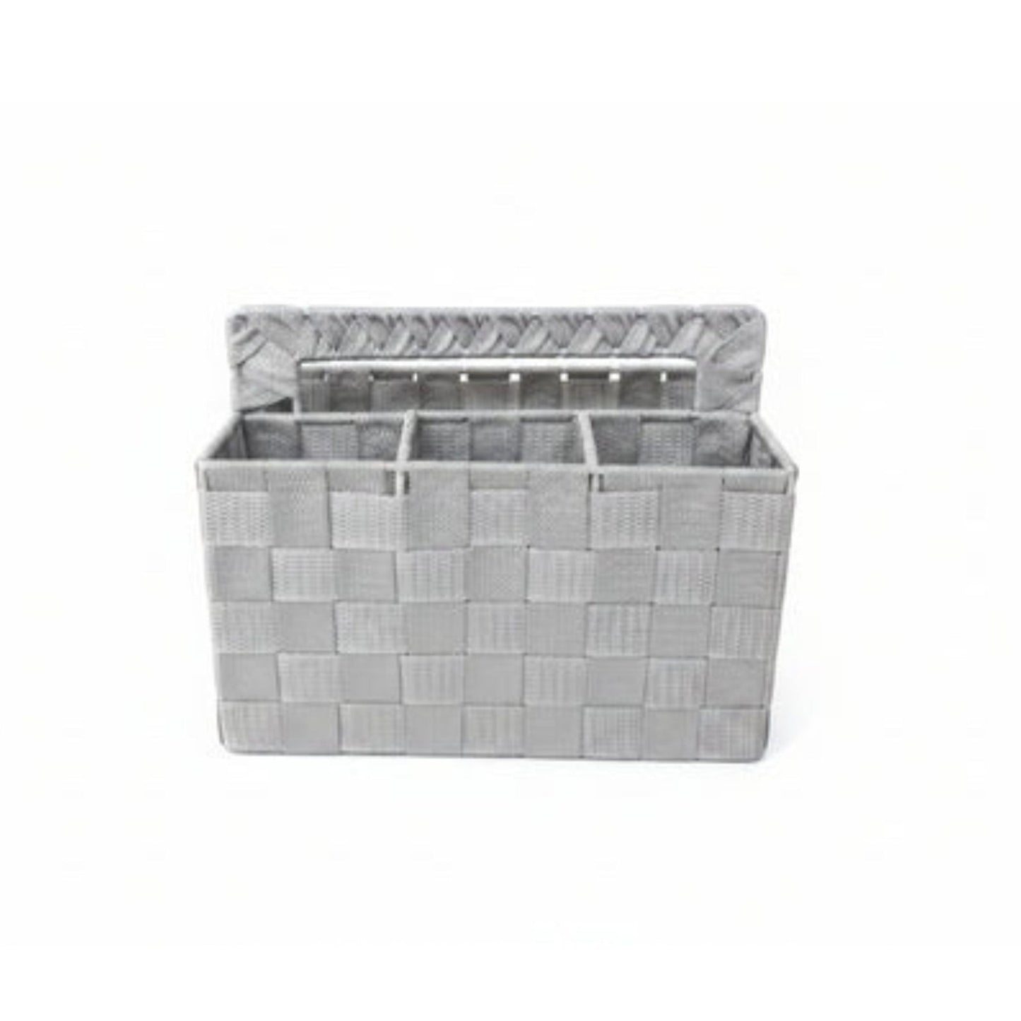 Woven Divided Storage Oragnizer With Handle 25x17x19cm