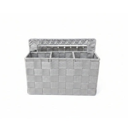 Woven Divided Storage Oragnizer With Handle 25x17x19cm