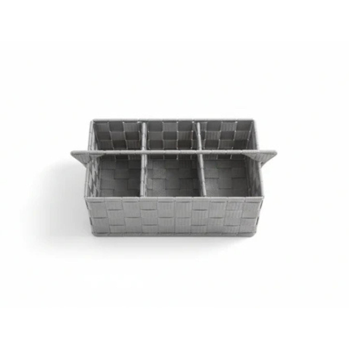 Woven Divided Storage Oragnizer With Handle 25x17x19cm
