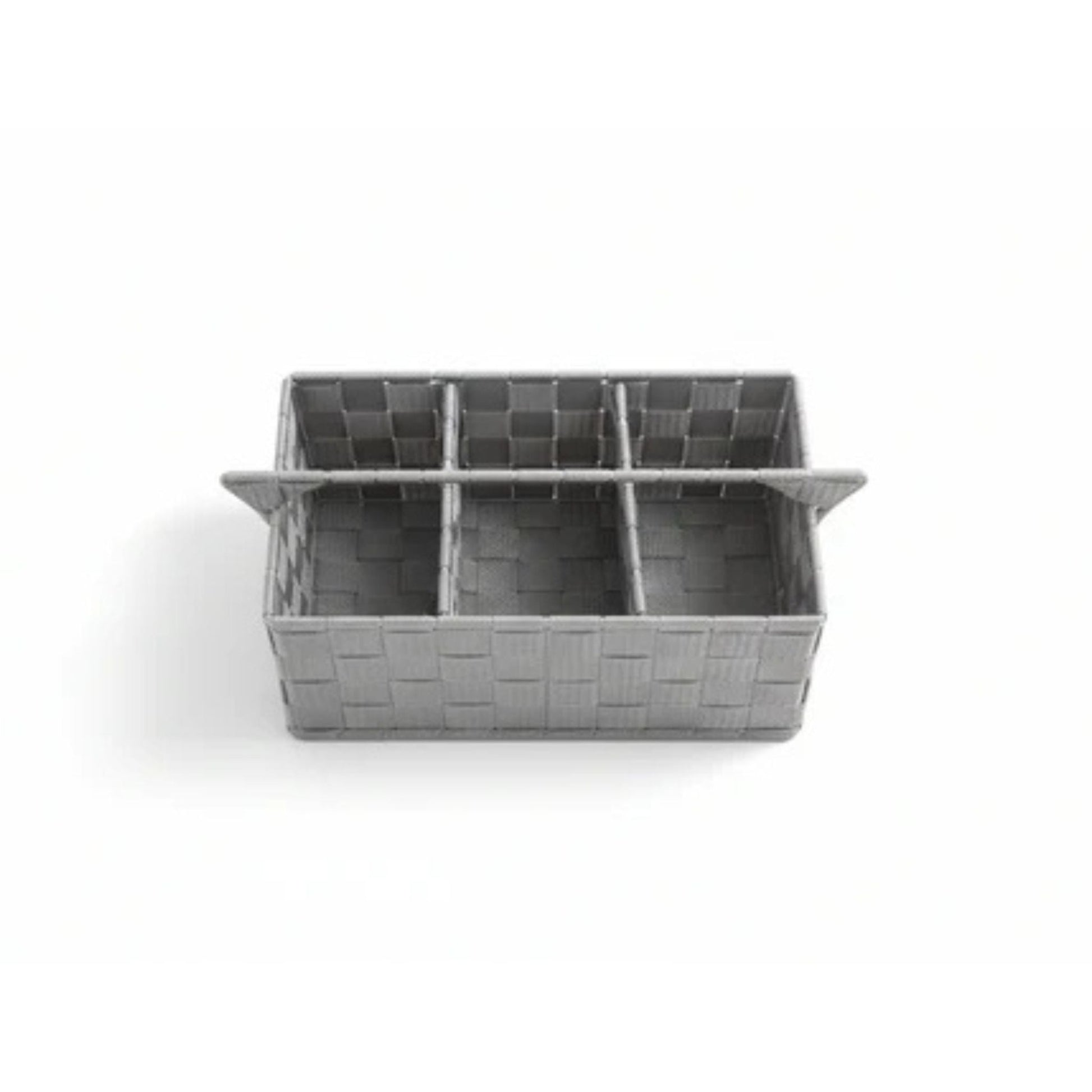 Woven Divided Storage Oragnizer With Handle 25x17x19cm